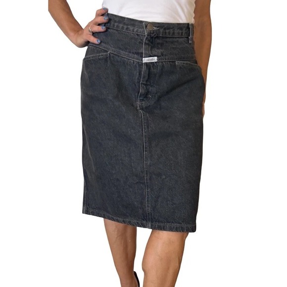 Girbaud Dresses & Skirts - Marithe Francois Girbaud Vintage Y2K Straight Denim Jean Skirt -Size 5/6
